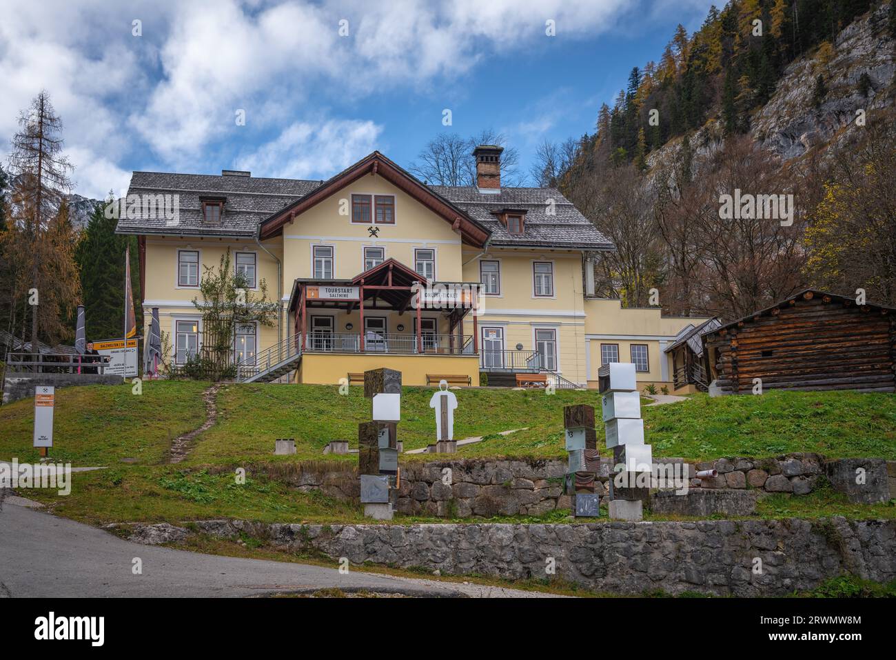 Visite des mines de sel de Hallstatt - Hallstatt, Autriche Banque D'Images