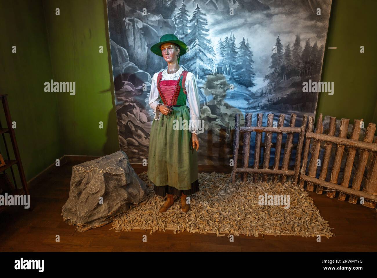 Vêtements tyroliens traditionnels au Tyrolean Folk Art Museum - Innsbruck, Autriche Banque D'Images