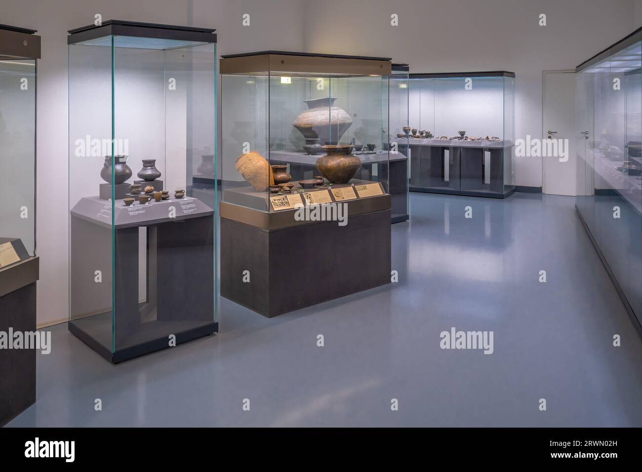 Salle d'exposition archéologique à Ferdinandeum - Musée d'État du Tyrol - Innsbruck, Autriche Banque D'Images