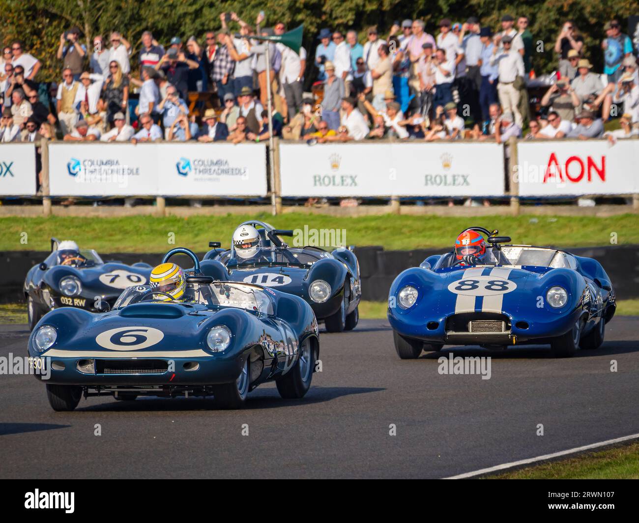 Jaguar participe au Sussex Trophy au Goodwood Revival, West Sussex UK Banque D'Images