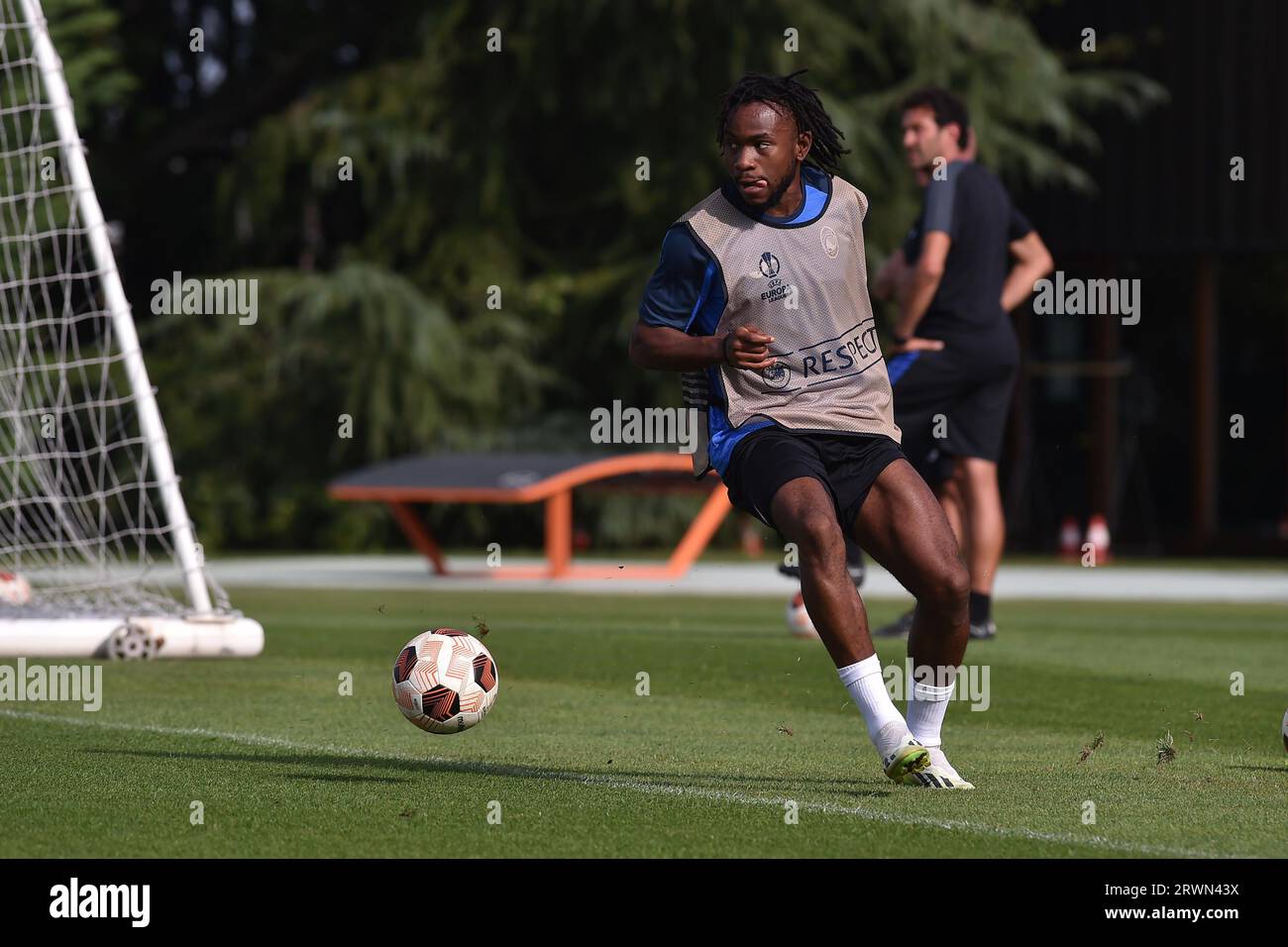 20 septembre 2023, ZINGONIA, Italie : Ademola Lookman d'Atalanta lors d'une séance d'entraînement à la veille du match de football du groupe D de l'UEFA Europa League entre Atalanta BC et Rakow Czestochowa, au centre d'entraînement Bortolotti à Zingonia, Italie, 20 septembre 2023.ANSA/MICHELE MARAVIGLIA (image de crédit : © ANSA via crédit: Zuma Press/Alamy Live News Banque D'Images