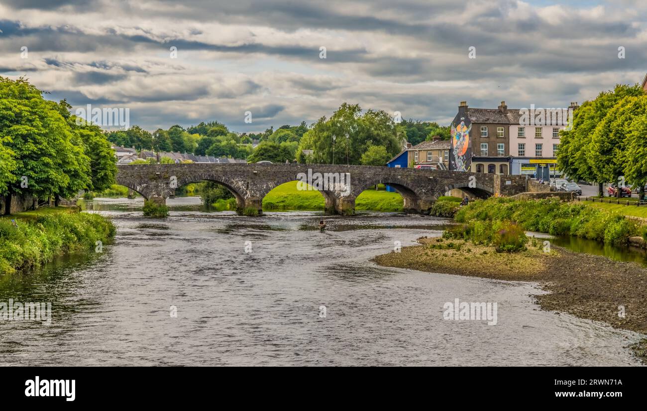 Pont sur la rivière Shannon, Enniscorthy, République d'Irlande Banque D'Images