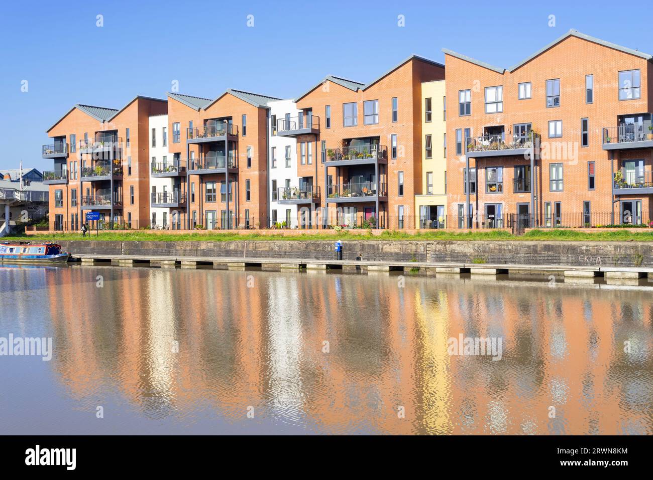 Gloucester Llanthony place Appartement immeuble près du quai Gloucester docks Gloucestershire Angleterre Royaume-Uni GB Europe Banque D'Images