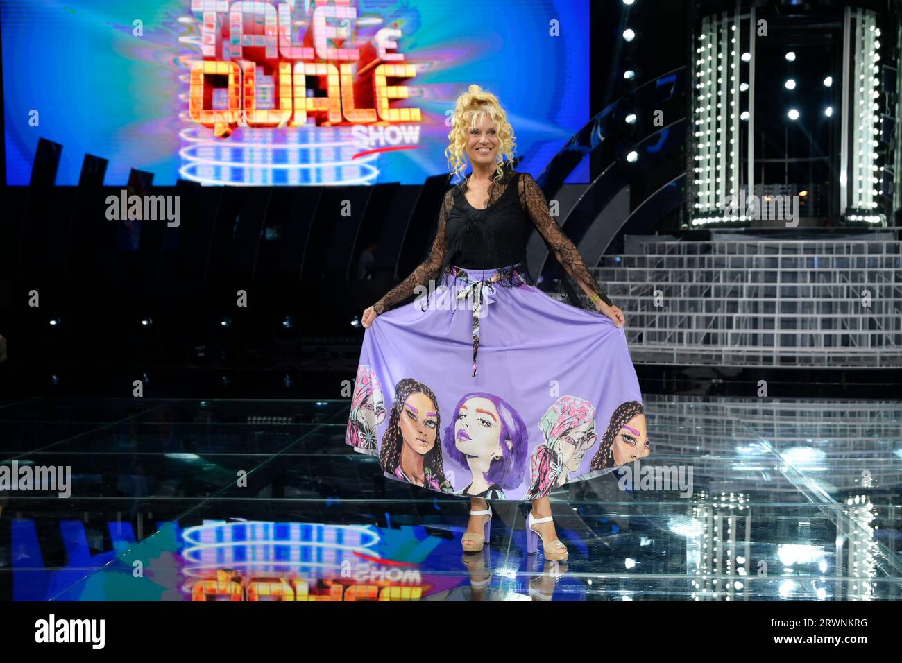 Rome, Italie. 20 septembre 2023. Maria Teresa Ruta assiste au photocall du programme Rai tv Tale e quale show au Studi Fabrizio Frizzi. Crédit : SOPA Images Limited/Alamy Live News Banque D'Images