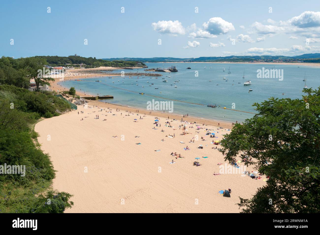 Plage de la province de Cantabrie, Espagne Banque D'Images