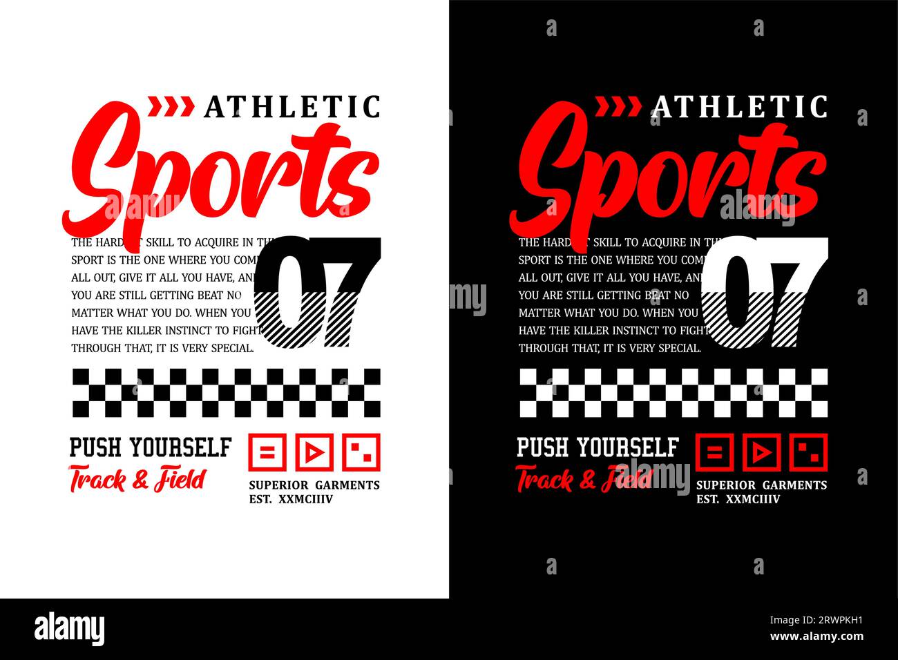 athlétique, sport, style urbain, pour t-shirt, affiches, étiquettes, etc. conception vectorielle Illustration de Vecteur