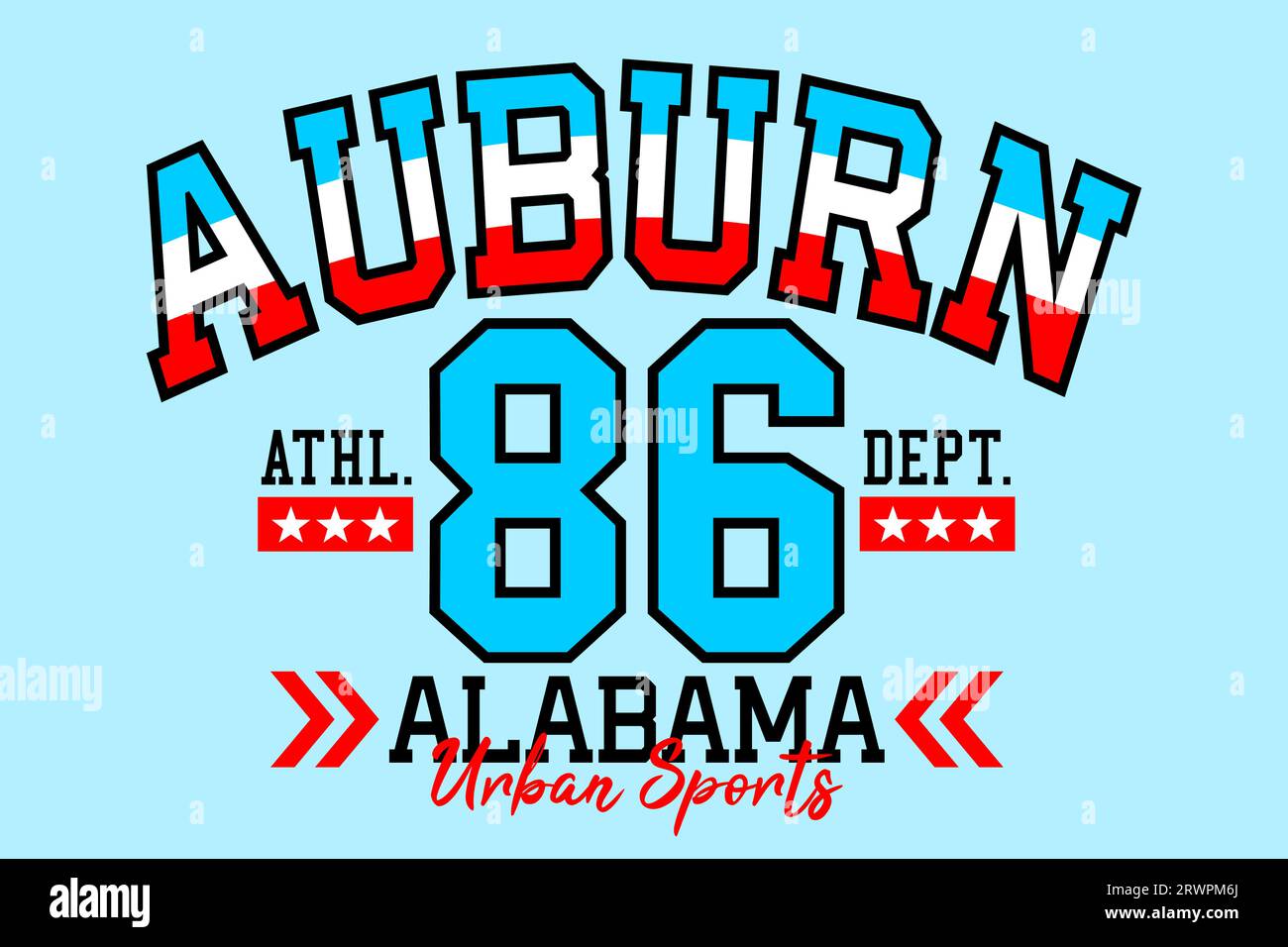 auburn86, alabama, style urbain, collège vintage pour t-shirt, affiches, étiquettes, etc. conception vectorielle Illustration de Vecteur