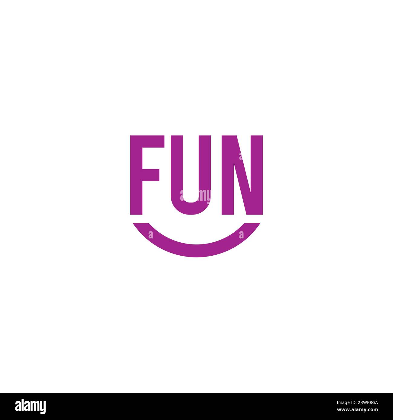 Logo FUN Smile. Logo heureux Illustration de Vecteur