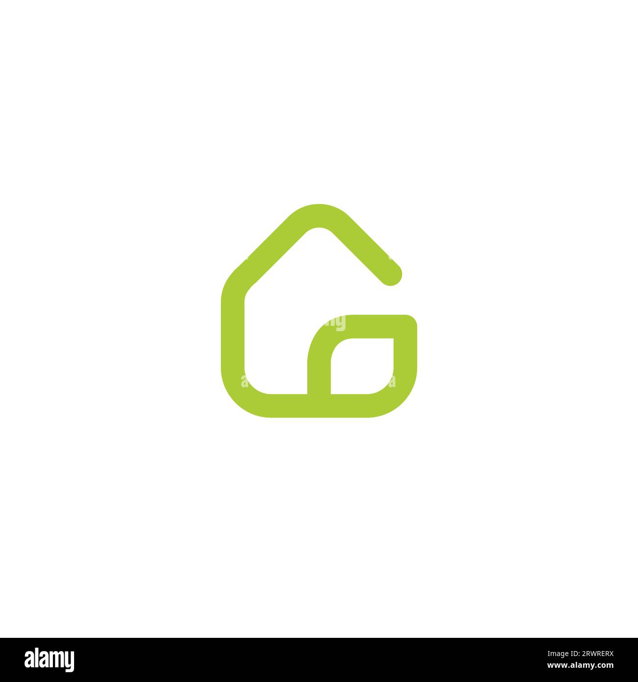 G Leaf Home logo Design. Logo de la maison lettre G. Illustration de Vecteur