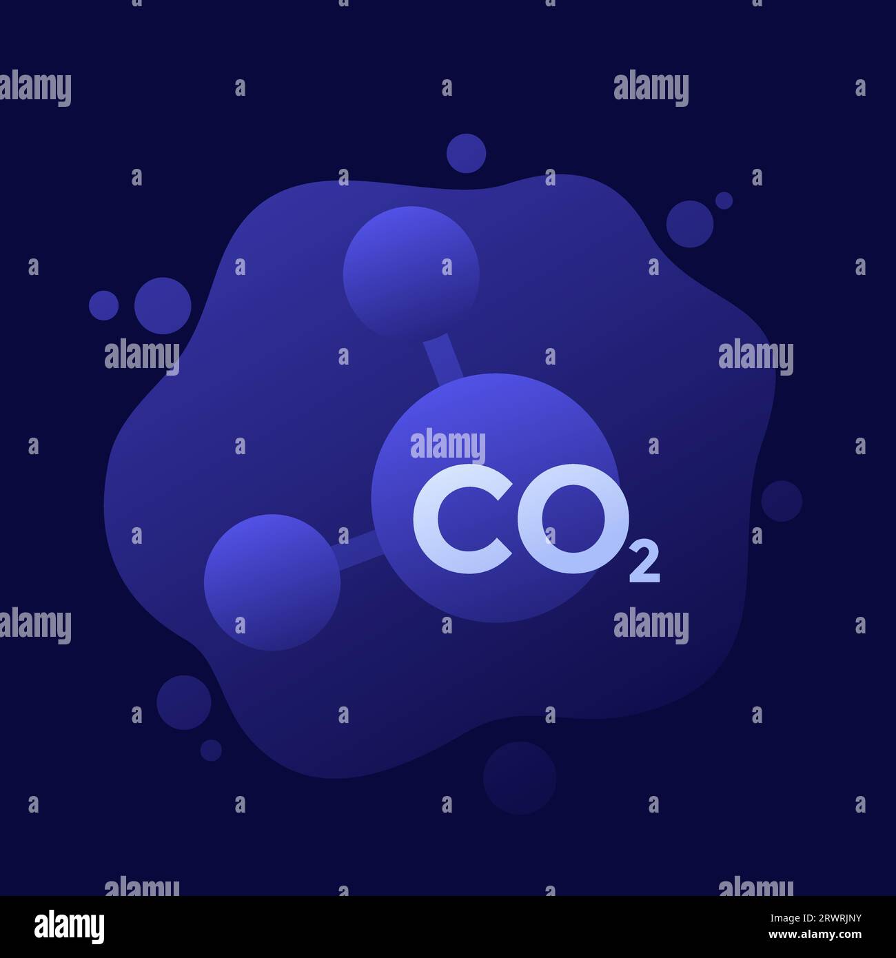 icône de molécule de co2, conception de vecteur Illustration de Vecteur