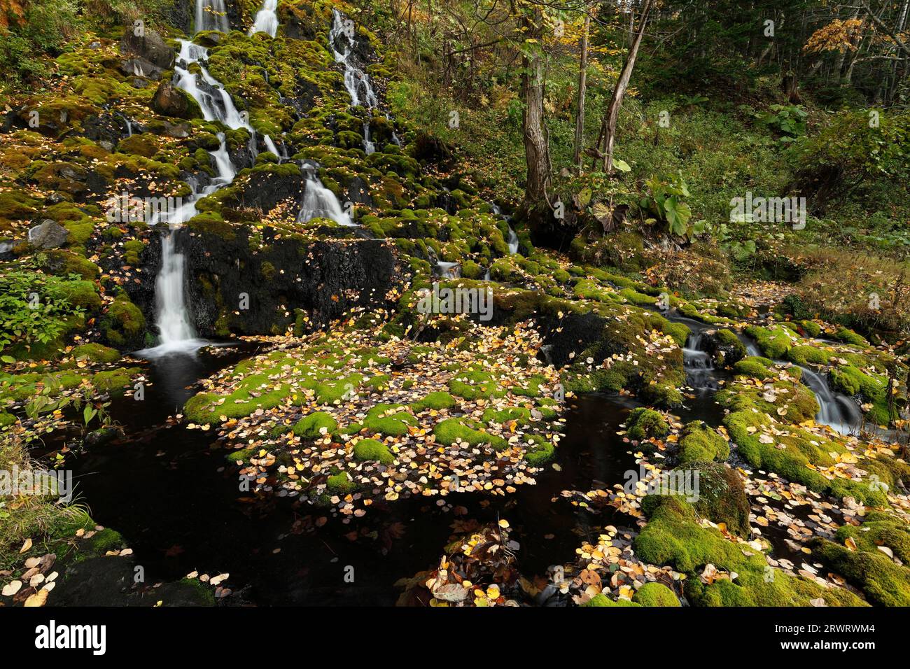 Onneto-yu no Taki Waterfall, Hokkaido Banque D'Images