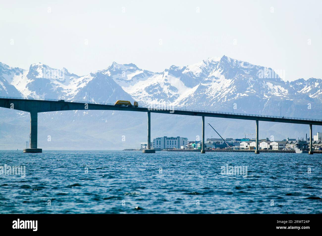 Pont de Sortlandsund, Norvège du Nord Banque D'Images