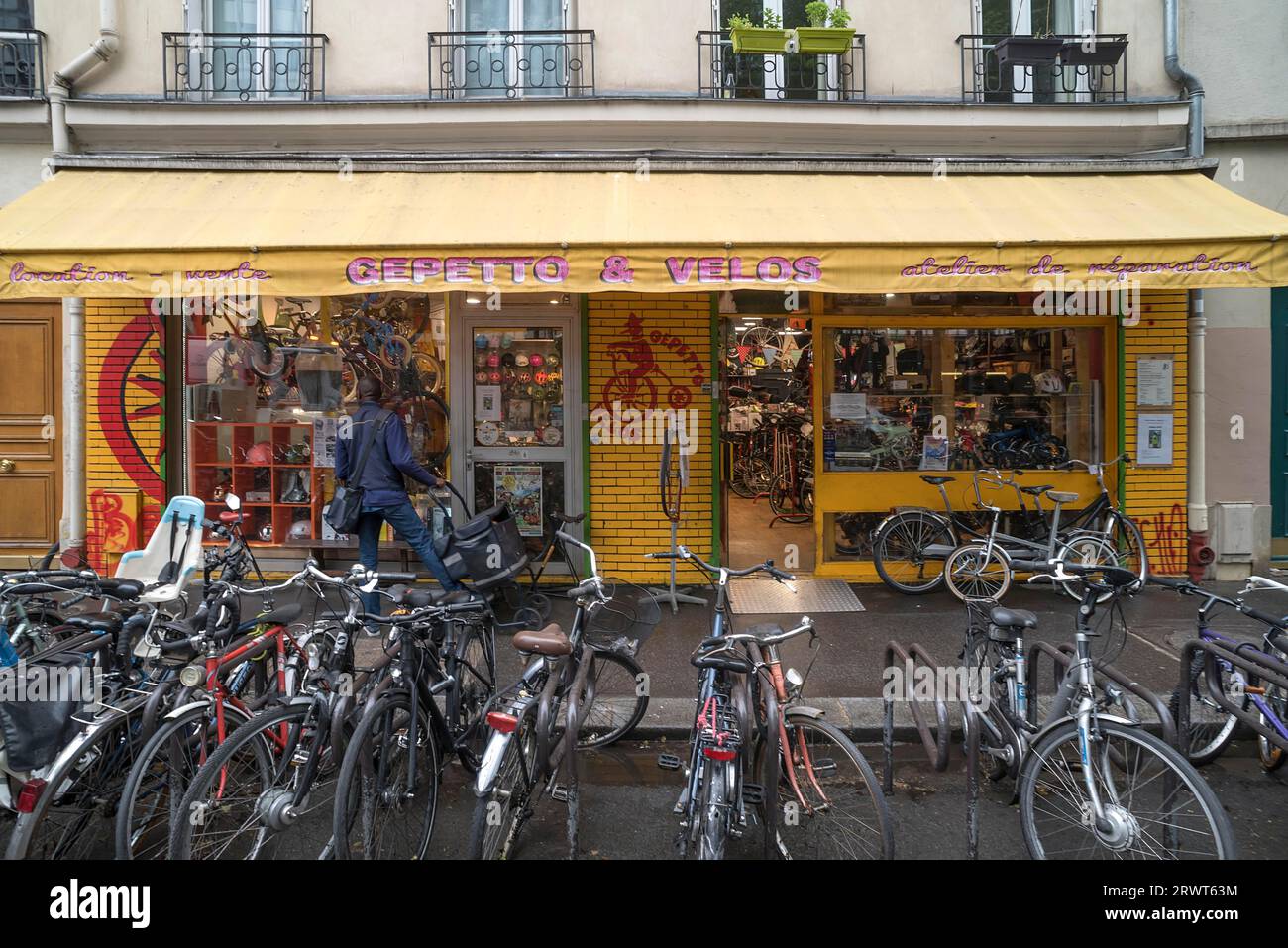 Magasin de vélos, Paris, France, Europe Banque D'Images