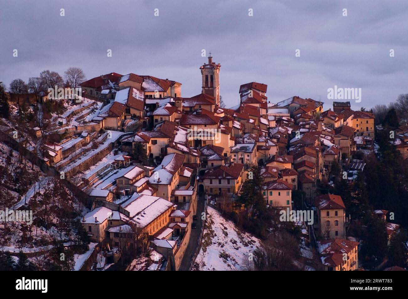 Le sanctuaire de Santa Marie del Monte sur le Sacro Monte di Varese, Lombardie, Italie Banque D'Images