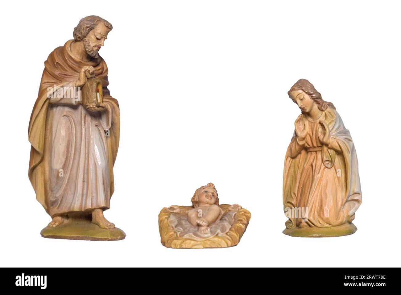 Scène de la Nativité avec Jésus, Marie, Joseph scène de la Nativité avec Jésus Marie, Joseph Banque D'Images