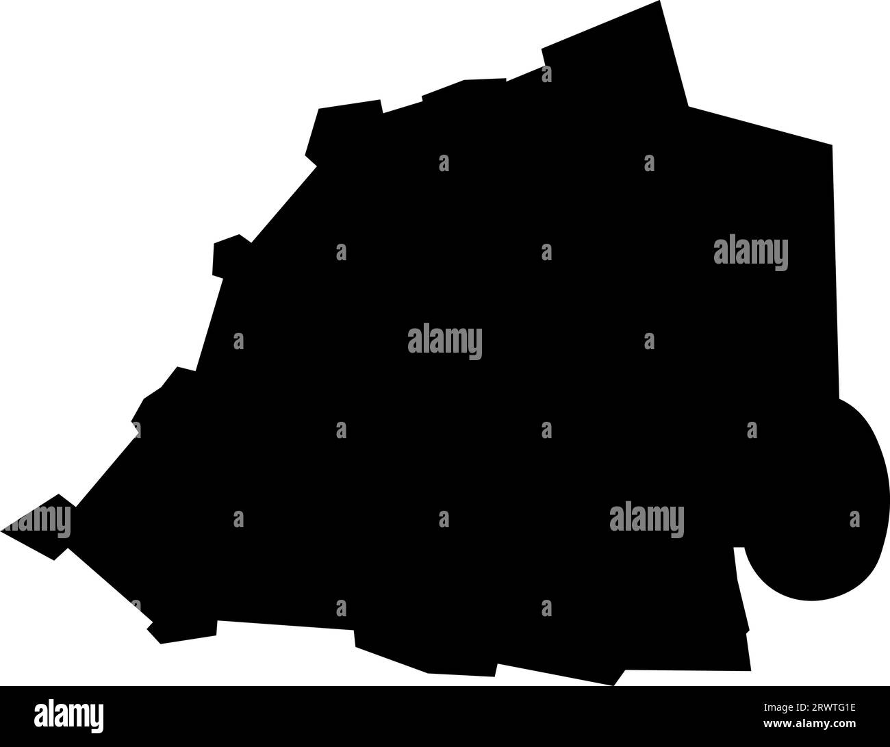 Icône d'illustration simplifiée isolée avec silhouette noire de la carte du Vatican. Fond blanc Illustration de Vecteur