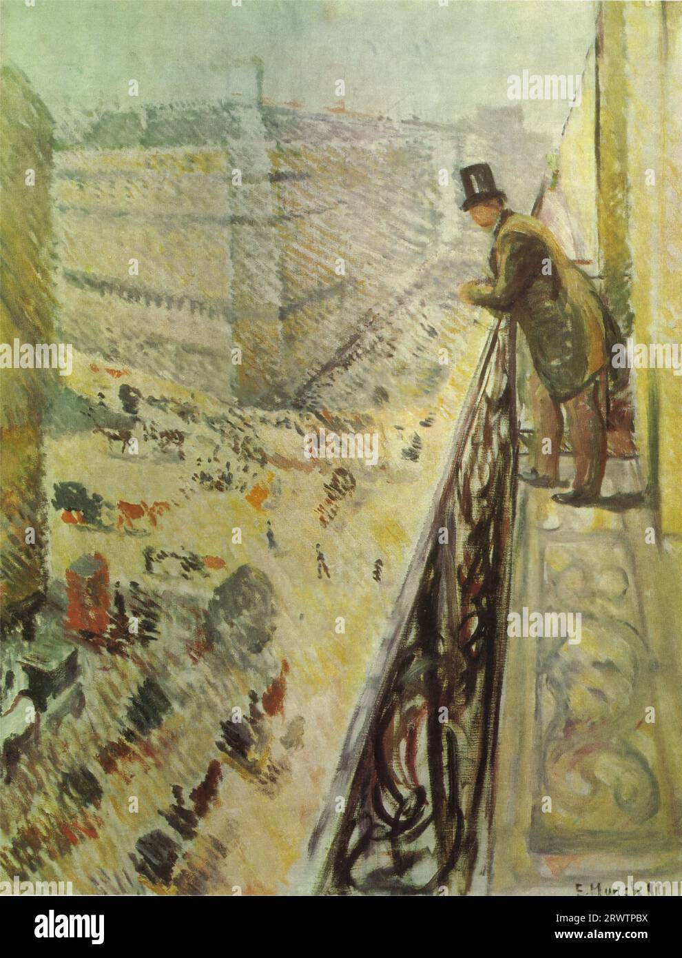 Edward Munch - rue Lafayette 1891 Banque D'Images
