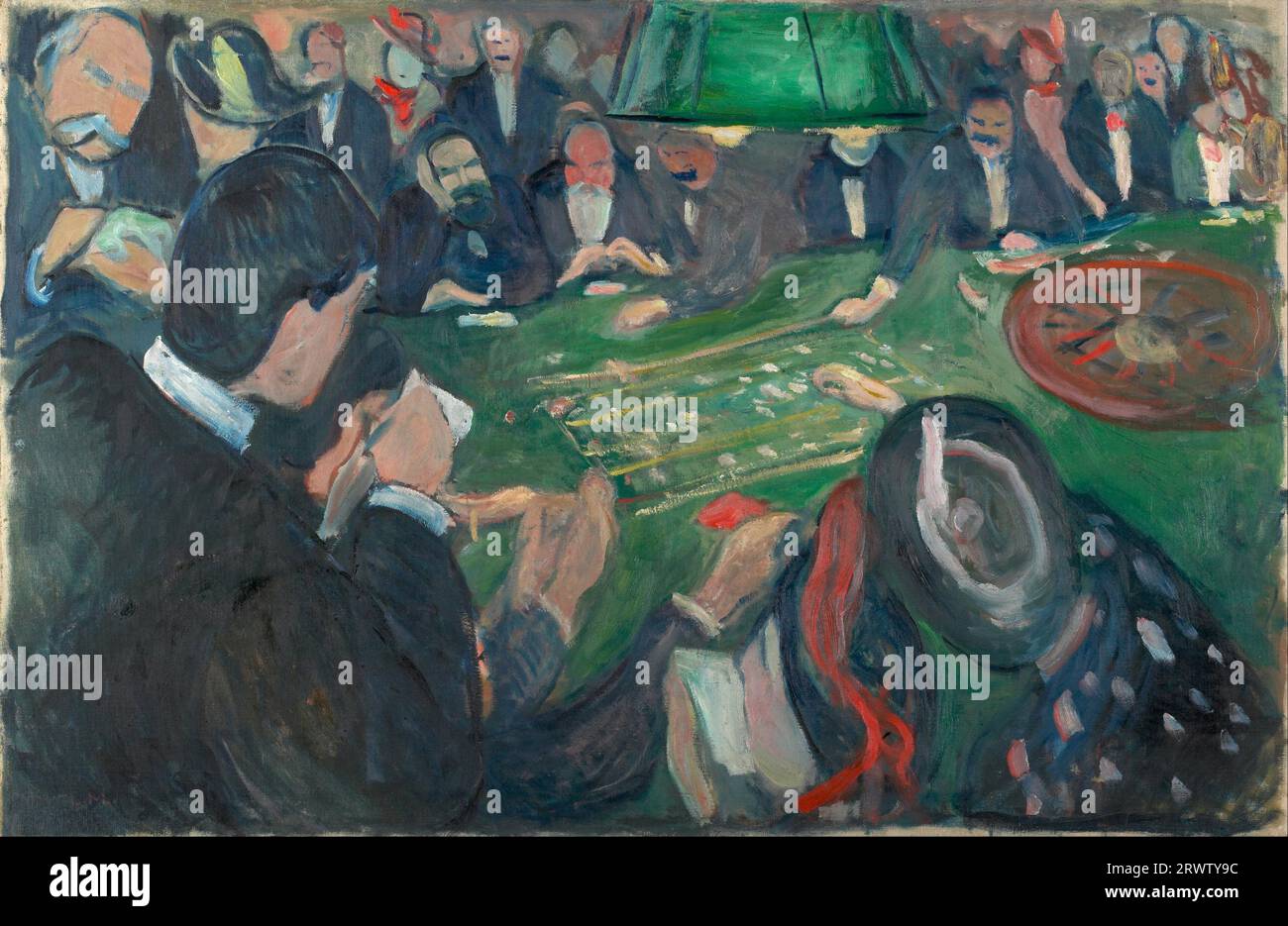 Edvard Munch - à la table de Roulette à Monte Carlo 1892 Banque D'Images