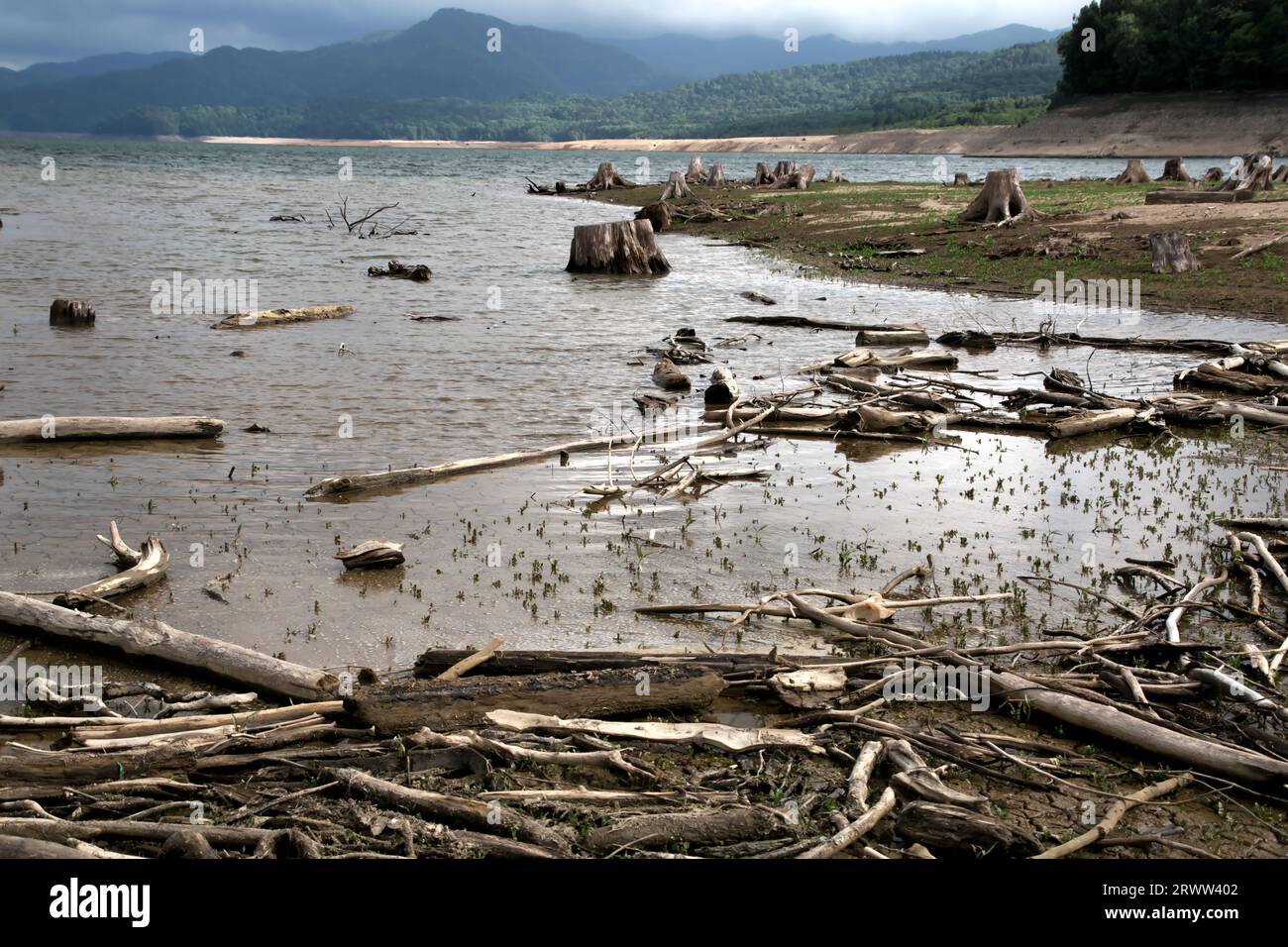 Lac Nukabira fond Banque D'Images