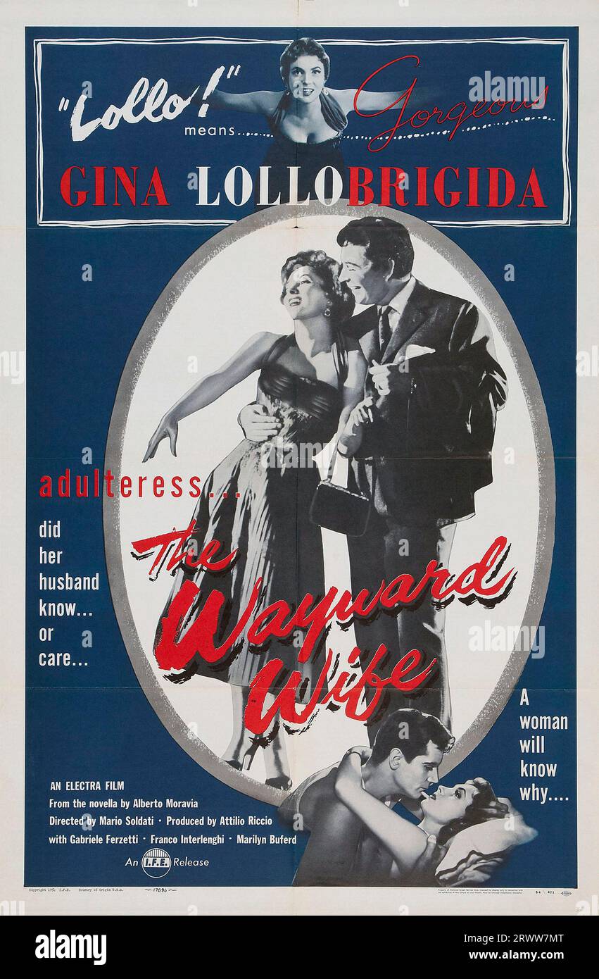 THE WAYWARD WIFE (1953) -titre original : LA PROVINCIALE-, mise en scène MARIO SOLDATI. Crédit : Electra Compagnia Cinematografica / Album Banque D'Images