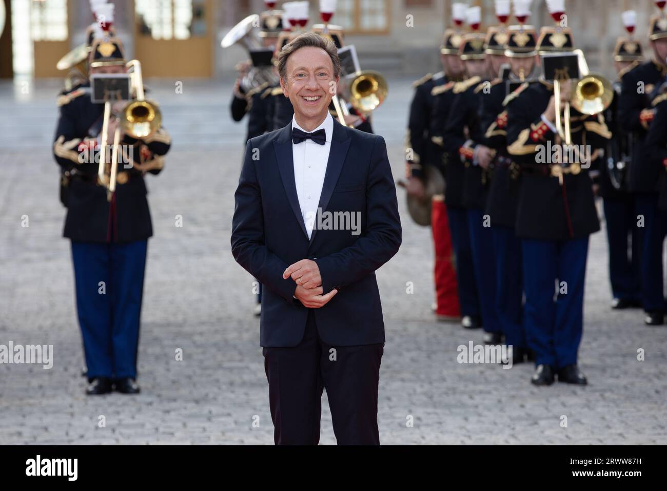 Versailles, France. 20 septembre 2023. Dîner d'État en l'honneur du roi Charles III et de la reine Camilla, Stéphane Bern, François Loock / Alamy Banque D'Images