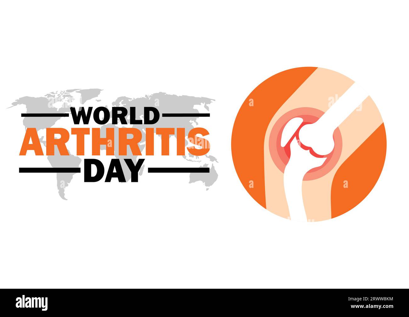 Fond d'illustration de vecteur de la Journée mondiale de l'arthrite. Convient pour carte de voeux, affiche et bannière. Illustration de Vecteur