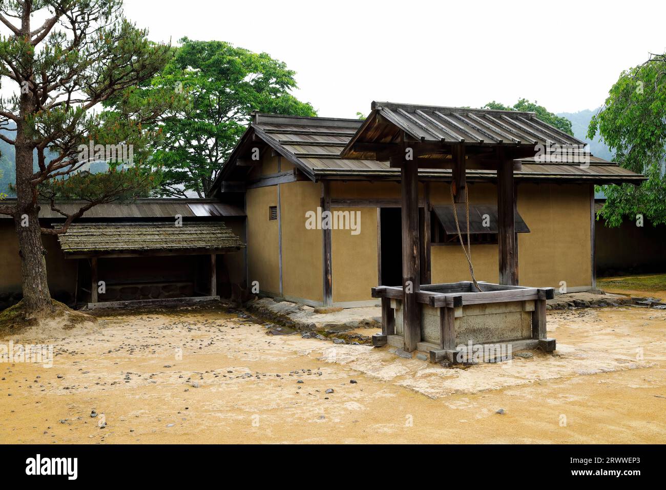 Mai : paysage urbain restauré des ruines du clan Ichijodani Asakura Banque D'Images