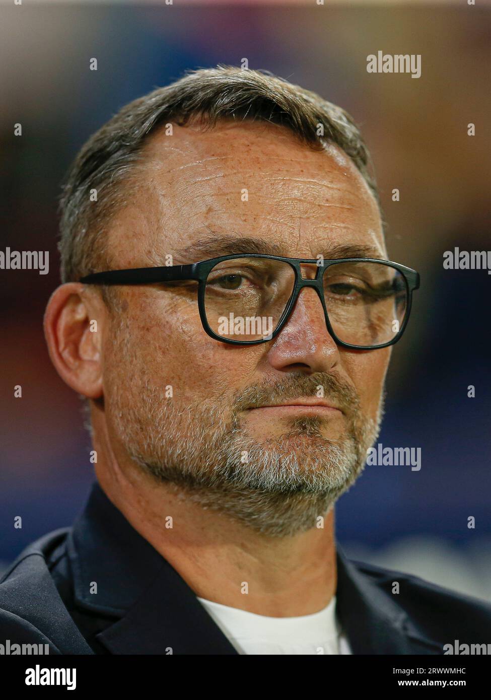 Séville, Espagne. 20 septembre 2023. Franck Haise, entraîneur du RC Lens, a joué au stade Ramon Sanchez Pizjuan le 20 septembre 2023 à Séville en Espagne lors du match de la Ligue des Champions UEFA, groupe B, entre le Sevilla FC et le RC Lens. (Photo Antonio Pozo/PRESSINPHOTO) crédit : PRESSINPHOTO SPORTS AGENCY/Alamy Live News Banque D'Images