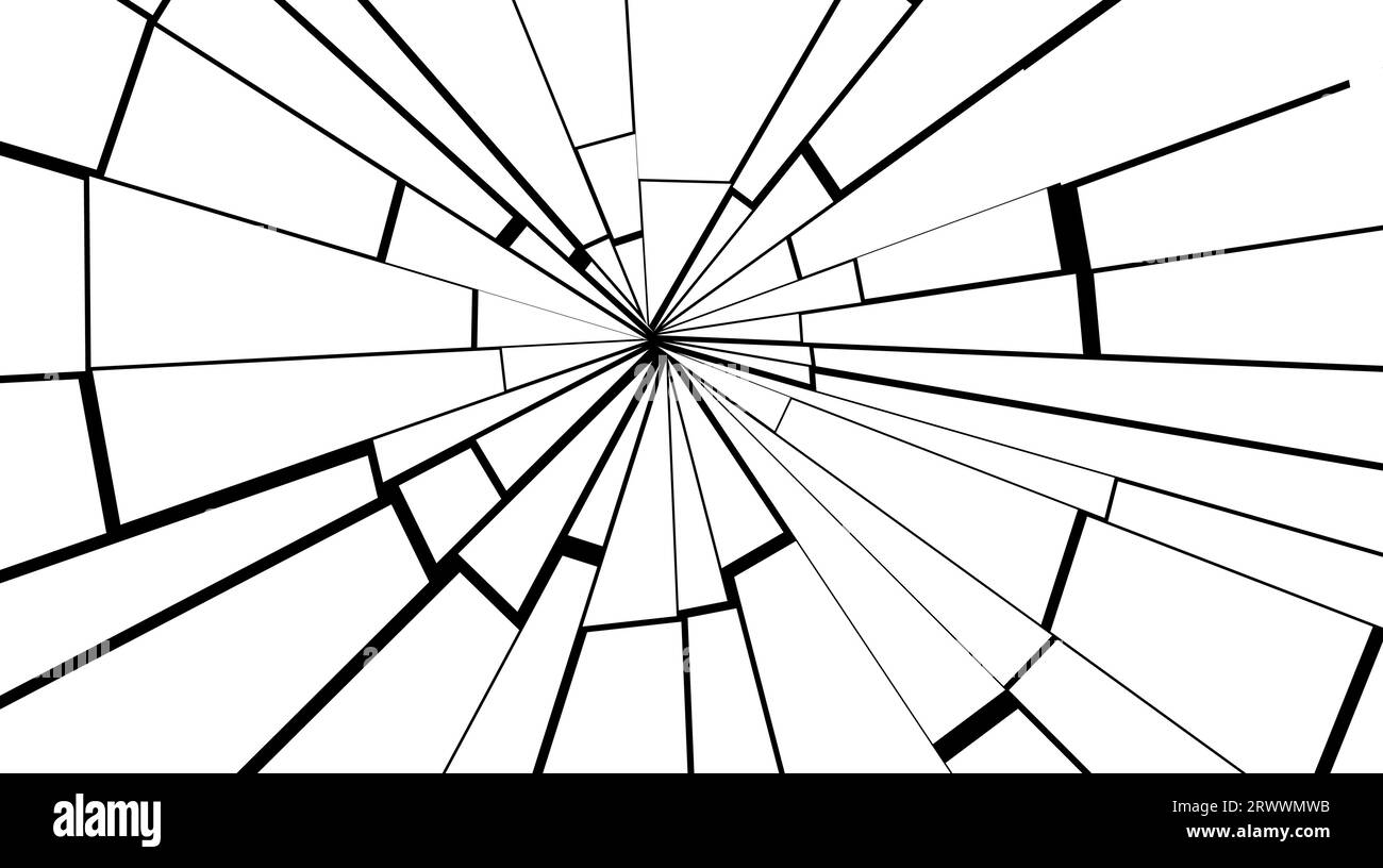 Fond en verre brisé. Vitre fissurée. Fissures sur l'écran, texture vectorielle noir et blanc. Illustration de Vecteur