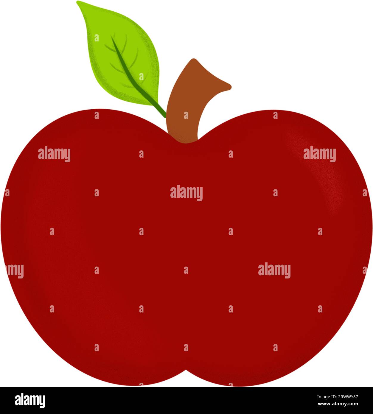 Pommes rouges sur fond blanc. Isoler Illustration de Vecteur