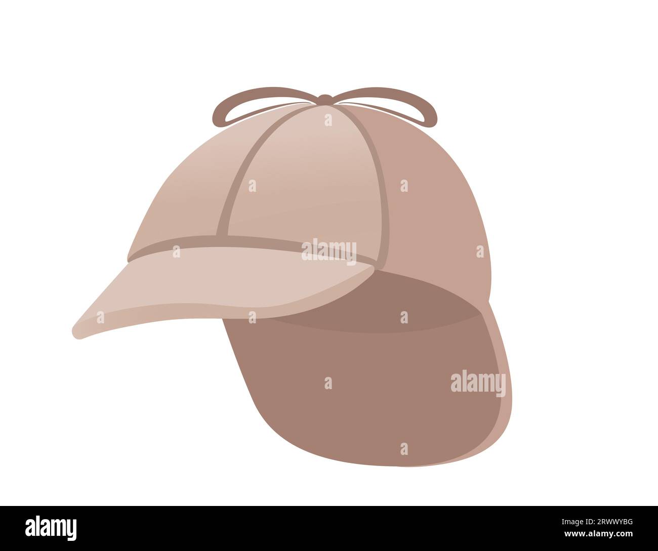 Illustration vectorielle de chapeau de détective de style Angleterre isolée sur fond blanc Illustration de Vecteur