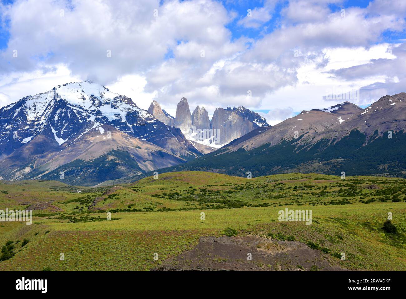 Parc national Torres del Paine. Provincia de Ultima Esperanza, Magallanes y Antartica Chilena. Banque D'Images