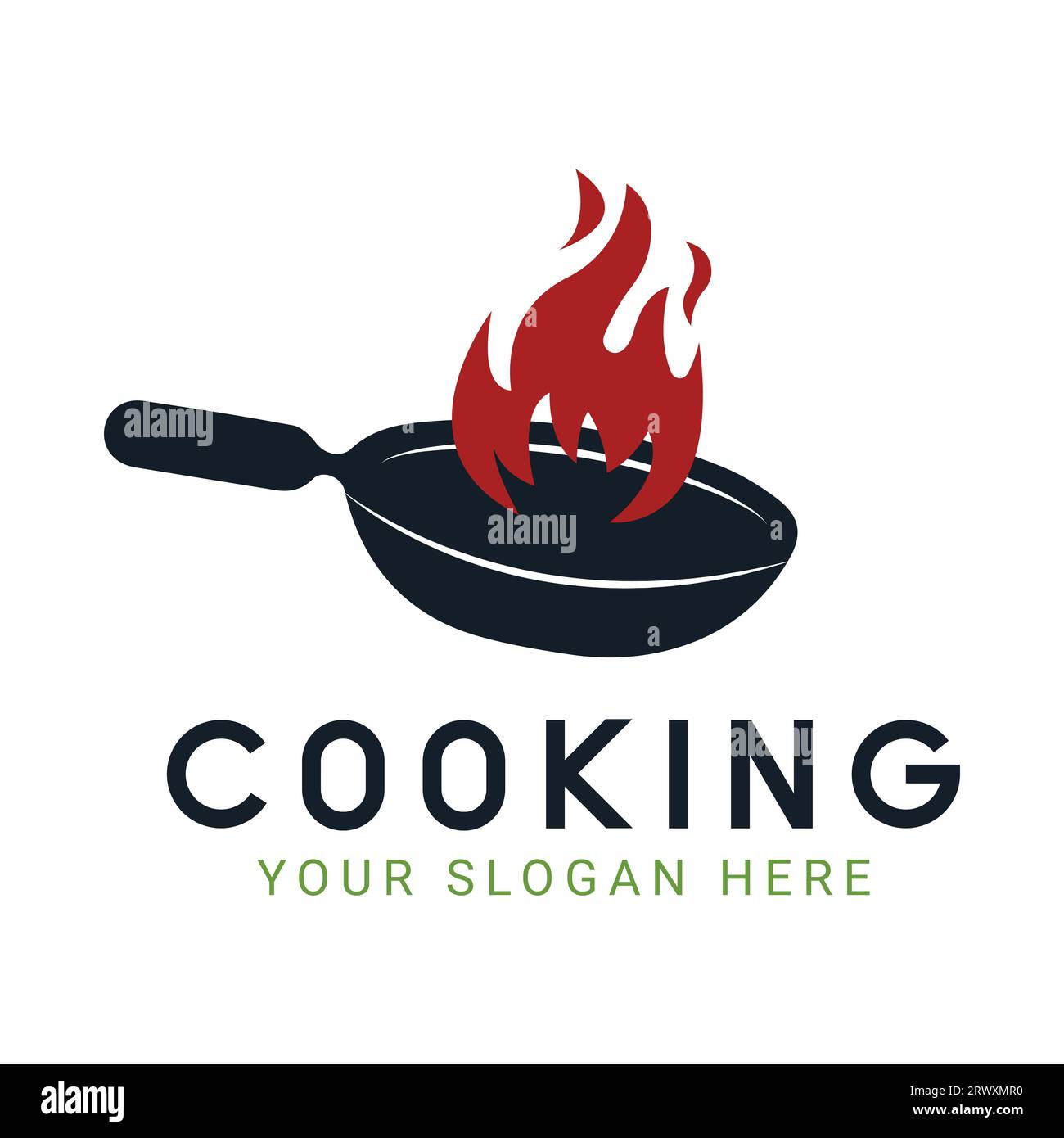Chef Cap Cooking logo Design Cooking Pan logotype Food restaurants Illustration de Vecteur