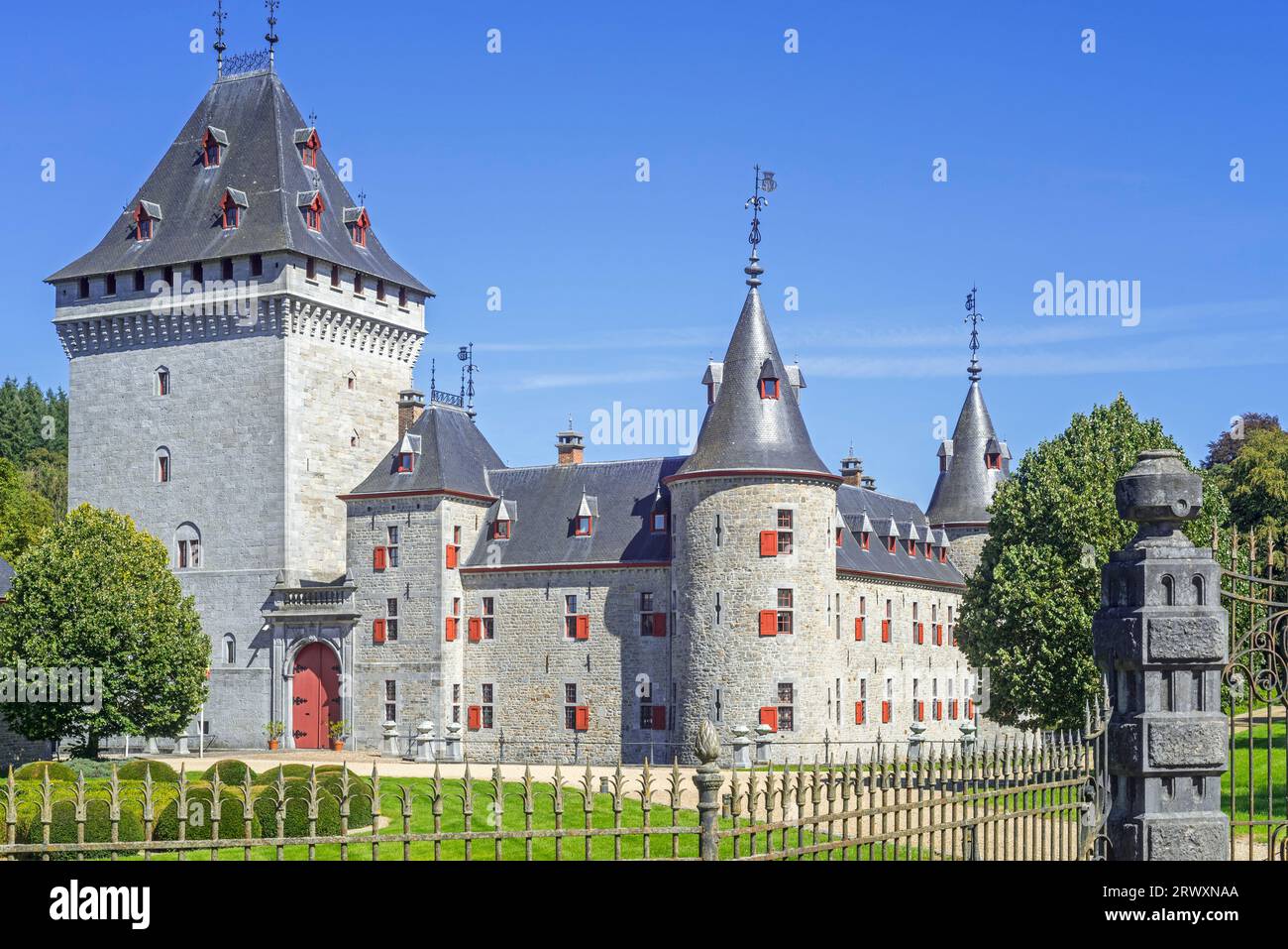 Château de Jemeppe du 13e siècle / Château d'Hargimont, à Hargimont près de Marche-en-Famenne, province de Luxembourg, Ardennes belges, Wallonie, Belgique Banque D'Images