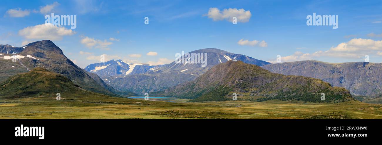 Panorama de montagne dans le parc national de Jotunheimen en Norvège, Europe Banque D'Images