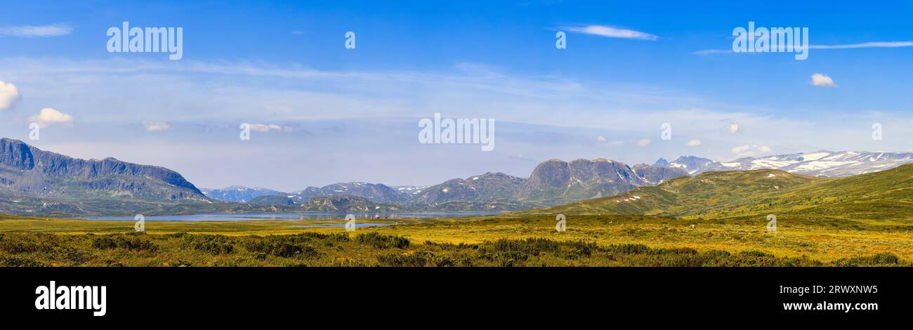 Panorama de montagne dans le parc national de Jotunheimen en Norvège, Europe Banque D'Images