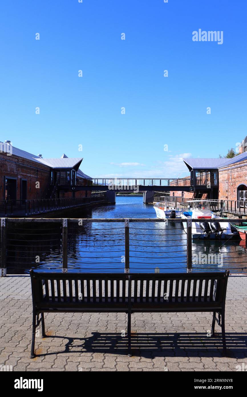 Kanemori Red Brick Warehouse, une attraction touristique dans Hakodate Banque D'Images