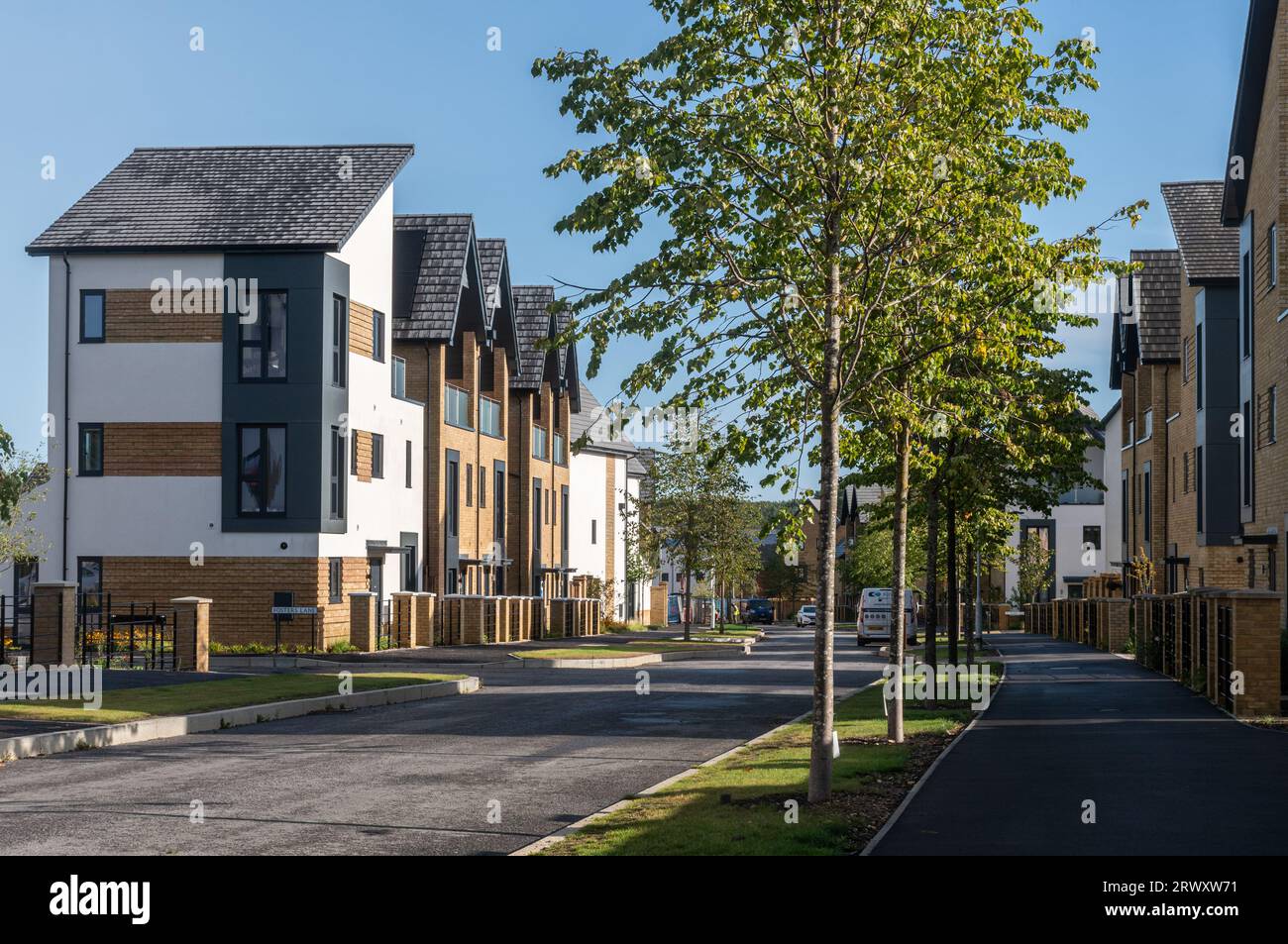 Bucklers Park, développement de logements neufs à Crowthorne, Berkshire, Angleterre, Royaume-Uni. Nouvelle mini ville Banque D'Images