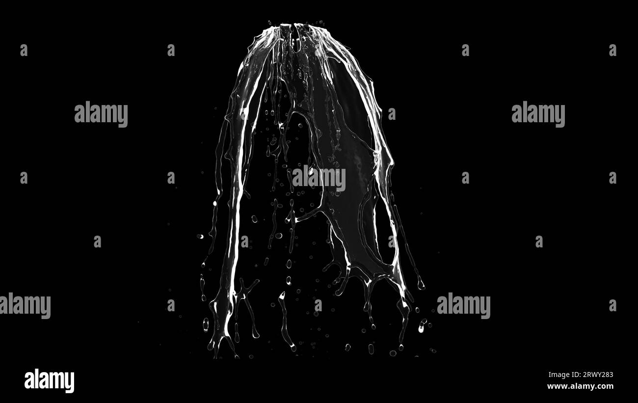 Fond de goutte d'eau de fontaine coulant Banque D'Images
