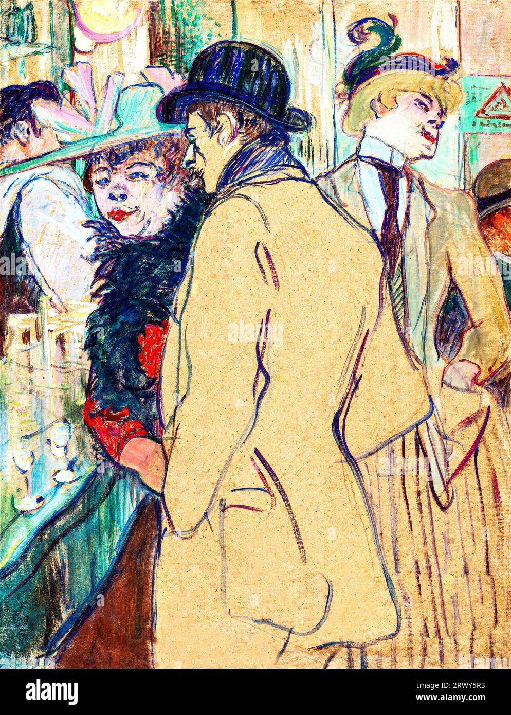 Alfred la Guigne peinture en haute résolution par Henri de Toulouse–Lautrec. Original de National Gallery of Art. Banque D'Images