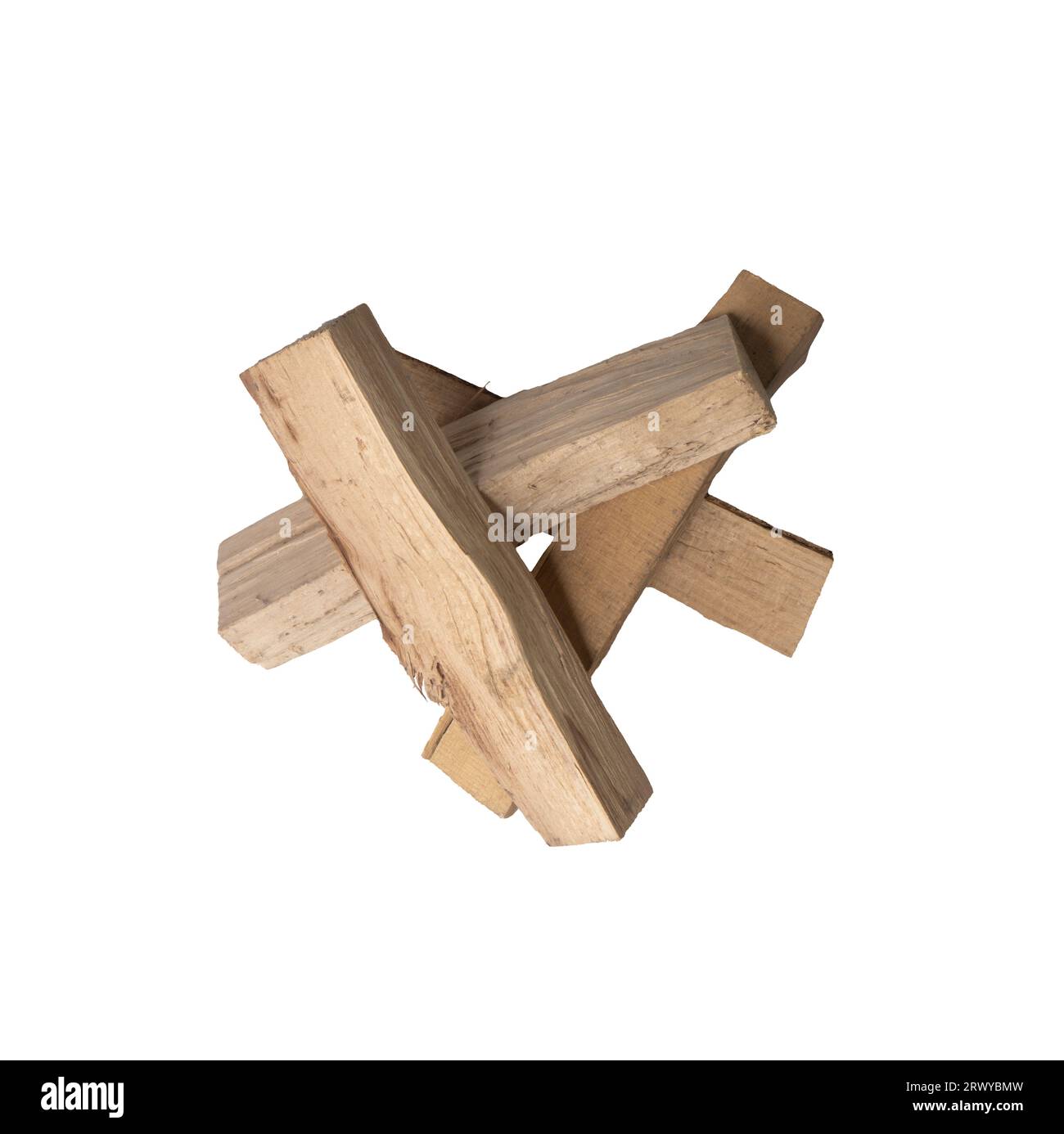 bois de chauffage sur une surface transparente Banque D'Images