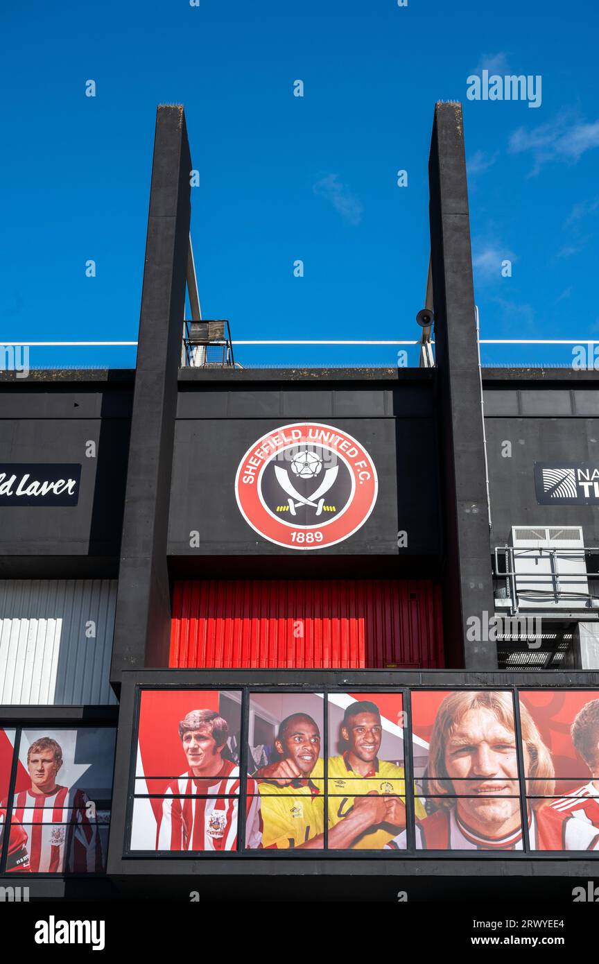 Sheffield, South Yorkshire, Royaume-Uni. 09.21.2023 Bramall Lane Stadium domicile du Sheffield United football Club. 21 septembre 2023. Banque D'Images