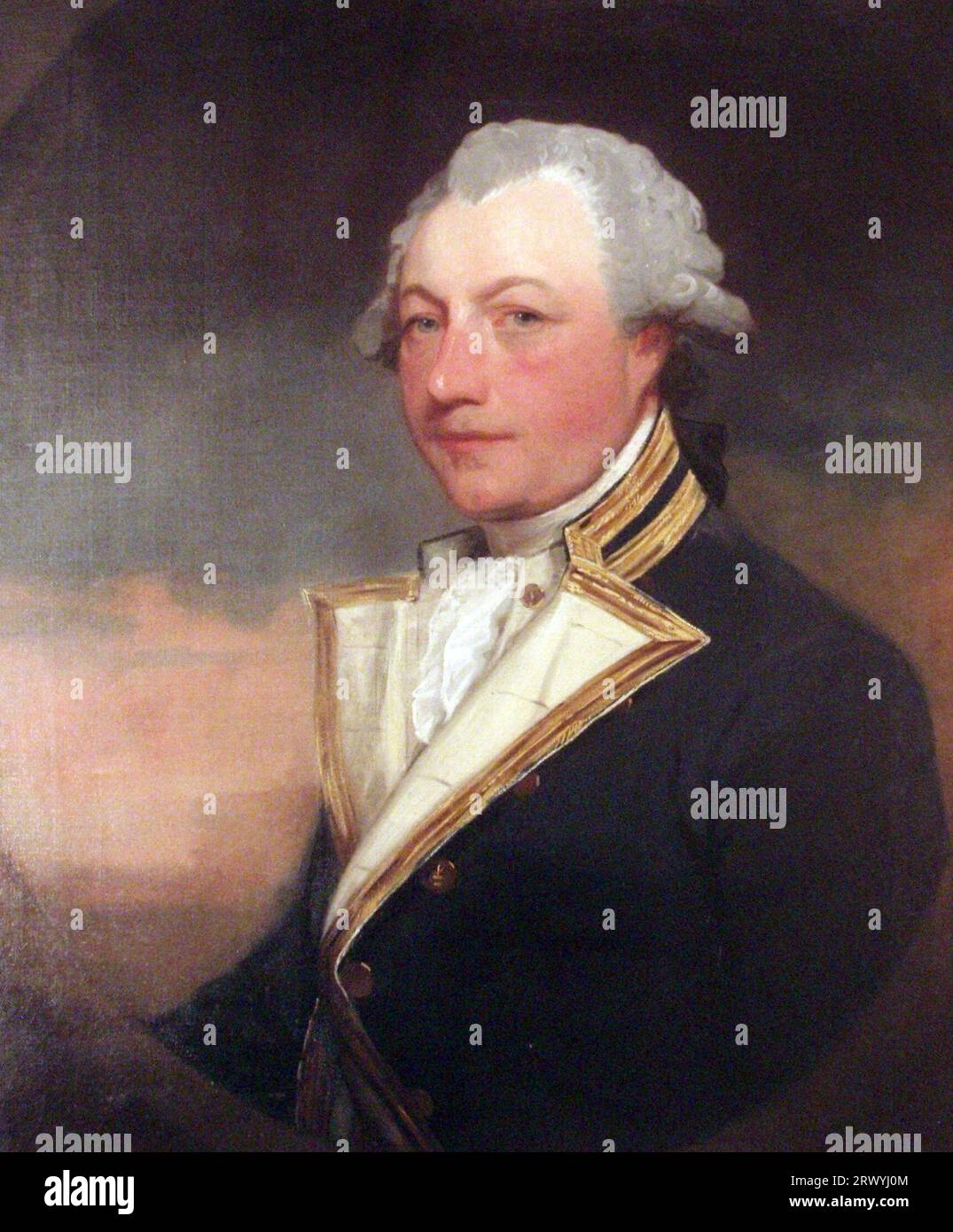 Sir Robert Kingsmill, amiral dans la Royal Navy pendant les guerres de la Révolution américaine et française Banque D'Images