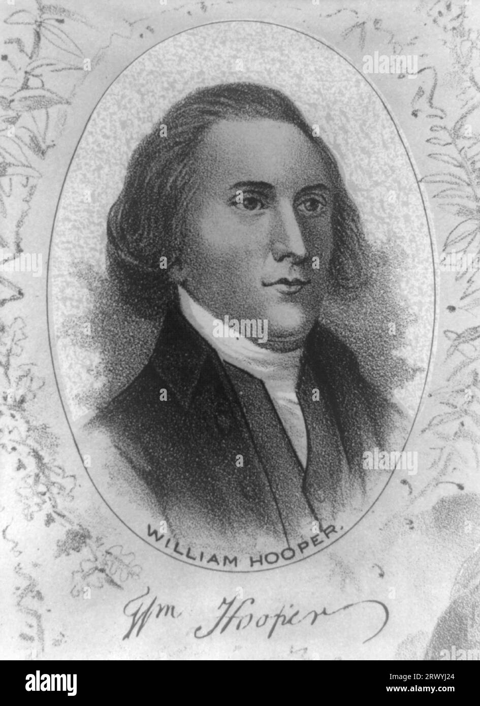 William Hooper (1742 – 1790) Père fondateur américain et homme politique. Banque D'Images