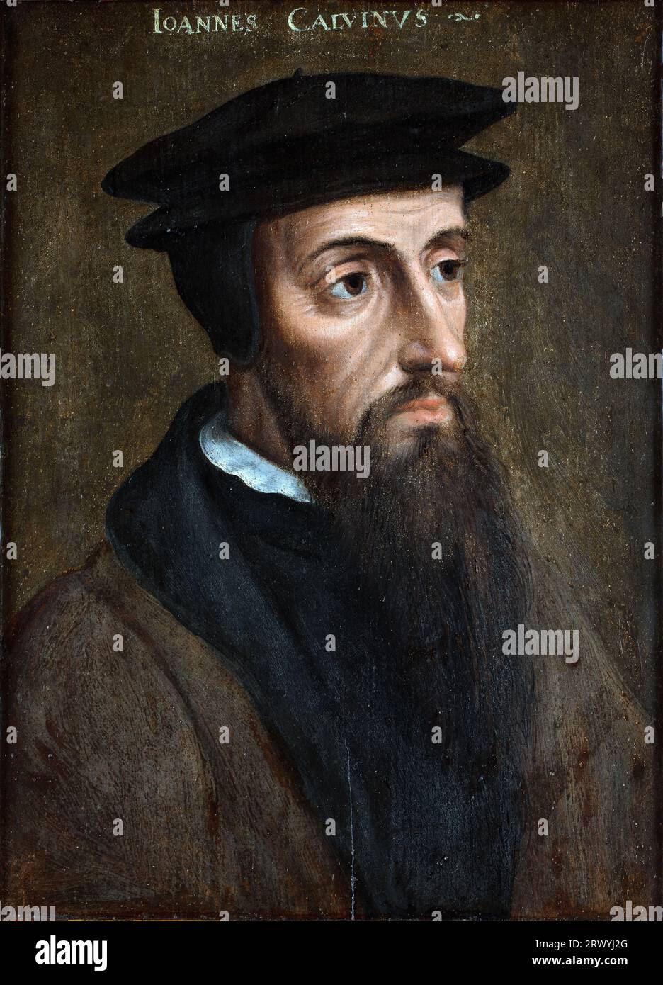John Calvin (1509 – 1564) théologien, pasteur et réformateur français à Genève pendant la réforme protestante. Banque D'Images