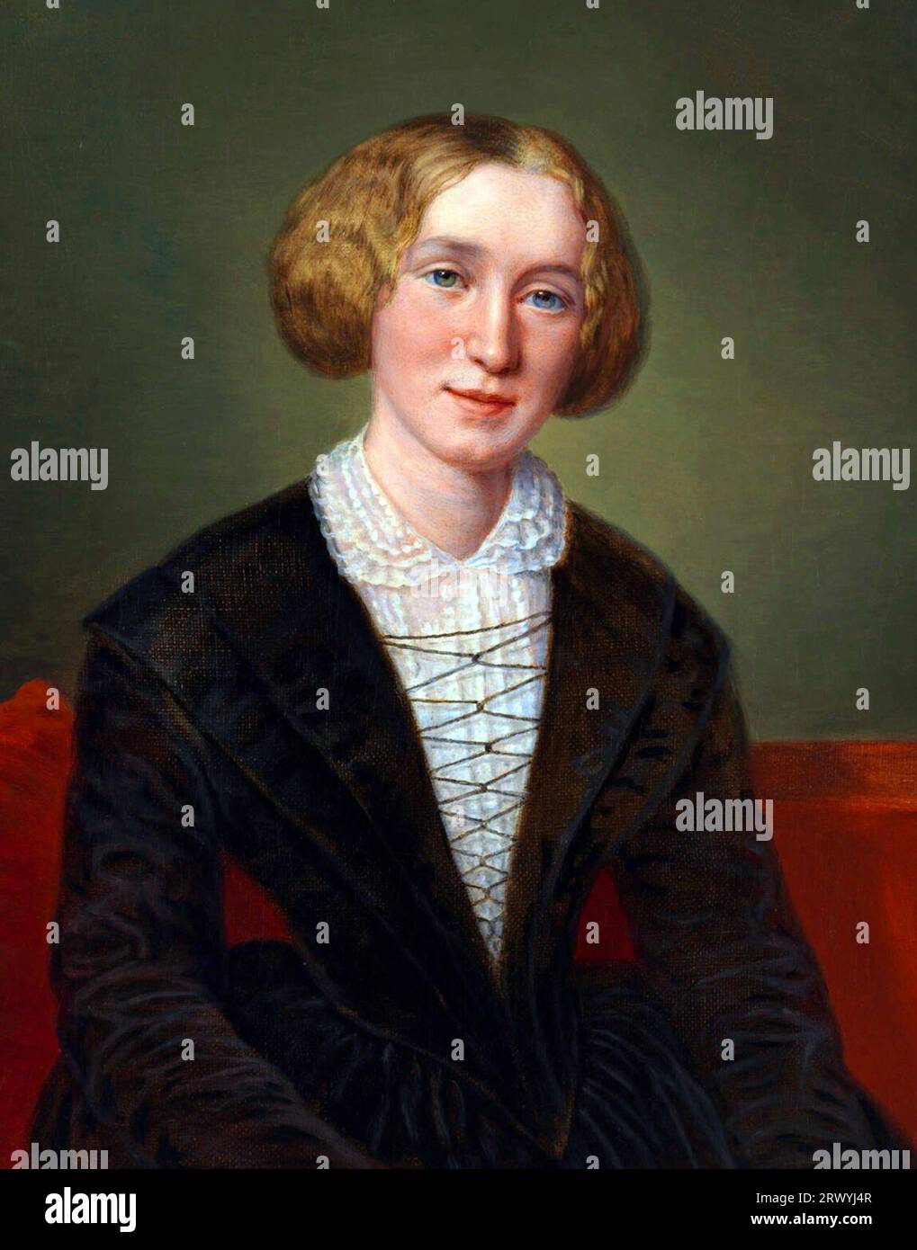 George Eliot, Mary Ann Evans (1819 – 1880 ; connue sous son nom de plume George Eliot, romancière et poète anglaise Banque D'Images