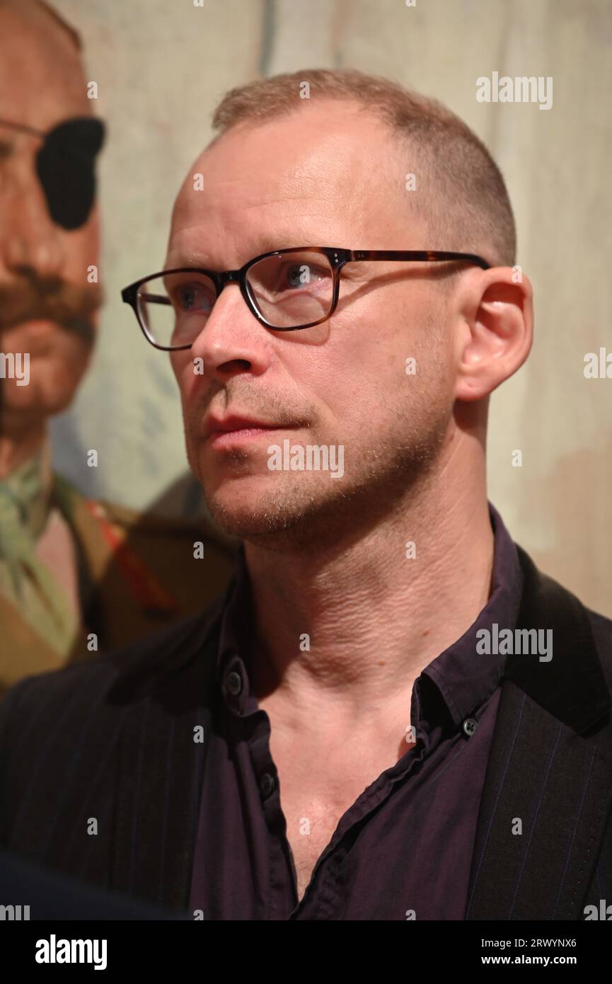 Londres, Royaume-Uni. 21 septembre 2023. Robert Webb est juge du Booker Prize 2023 à la National Portrait Gallery de Londres. Crédit : Voir Li/Picture Capital/Alamy Live News Banque D'Images