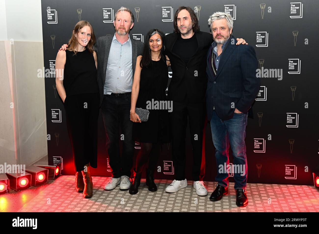 Londres, Royaume-Uni. 21 septembre 2023. Sarah Bernstein, Paul Murray, Chetna Maroo, Paul Lynch et Paul Harding participent à la Booker Prize Foundation au Booker Prize 2023 à la National Portrait Gallery de Londres. Crédit : Voir Li/Picture Capital/Alamy Live News Banque D'Images