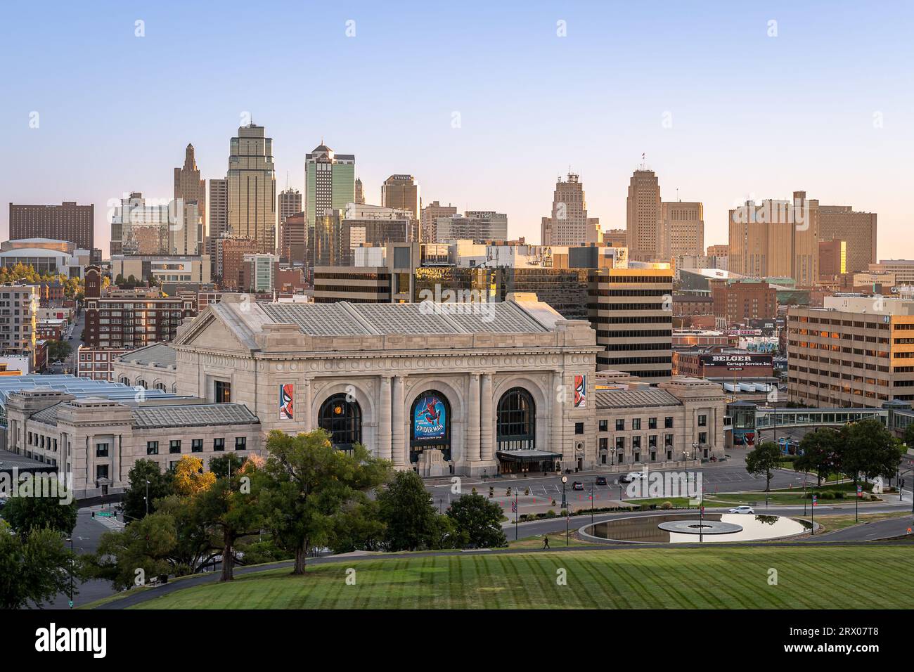 Lever de soleil de Kansas City Banque D'Images