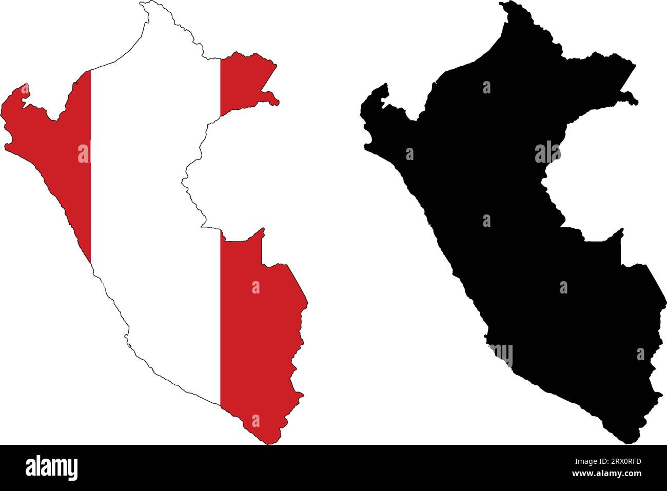 Mapa del peru para colorear Banque d'images vectorielles - Alamy